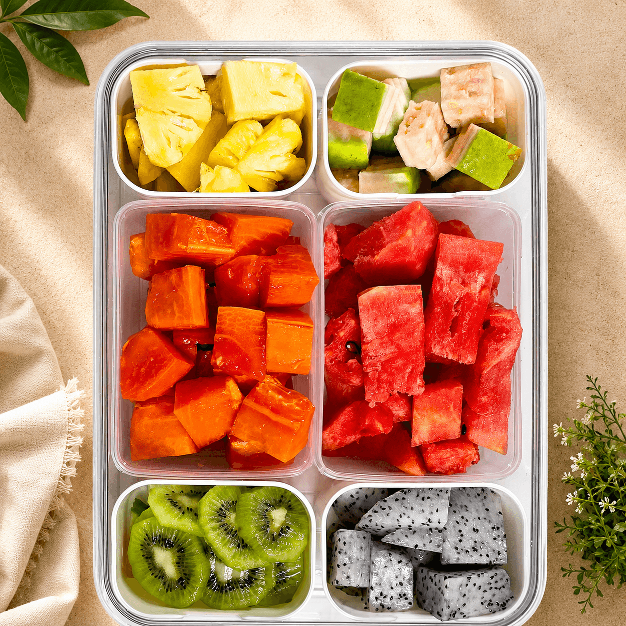 The Signature 6 fruit box – 4 Normal + 2 Exotic Fruits